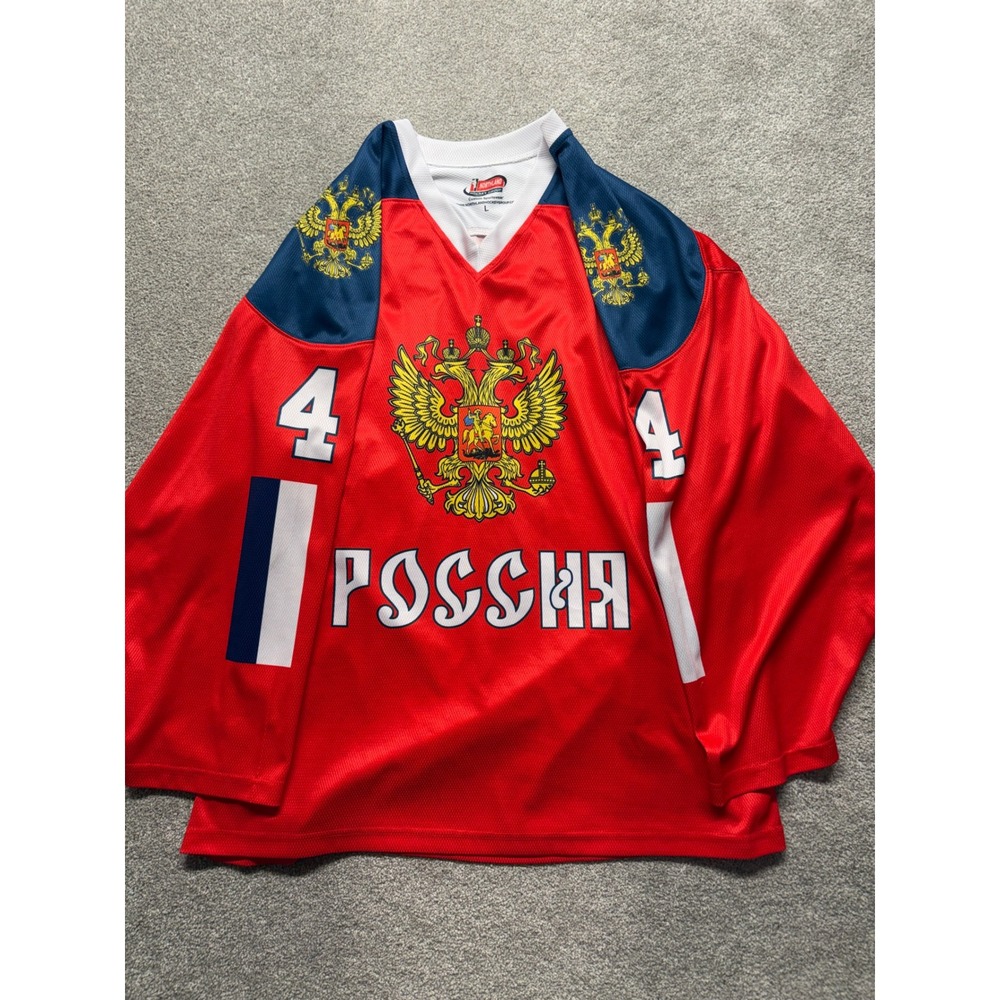 Northland Hockey Group Russia National Team Jersey Red Blue White Mens Large L 4